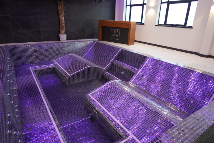 One Piece Luxury Tiled Spa Purple